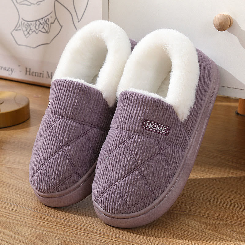Plusock Plus Size Simple Cozy Design Slippers - Purple - EU44-45(US10-11) - image 10