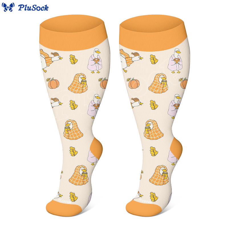 Plusock Plus Size Duck Dachshund Compression Socks(3 Pairs) - image 2