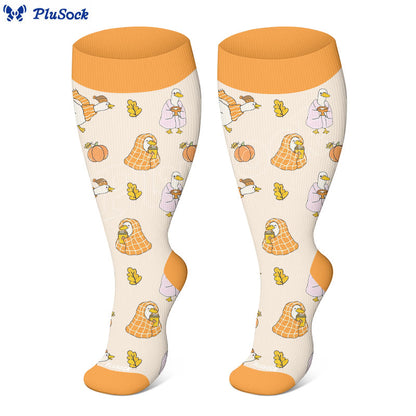 Plusock Plus Size Duck Dachshund Compression Socks(3 Pairs) - image 2