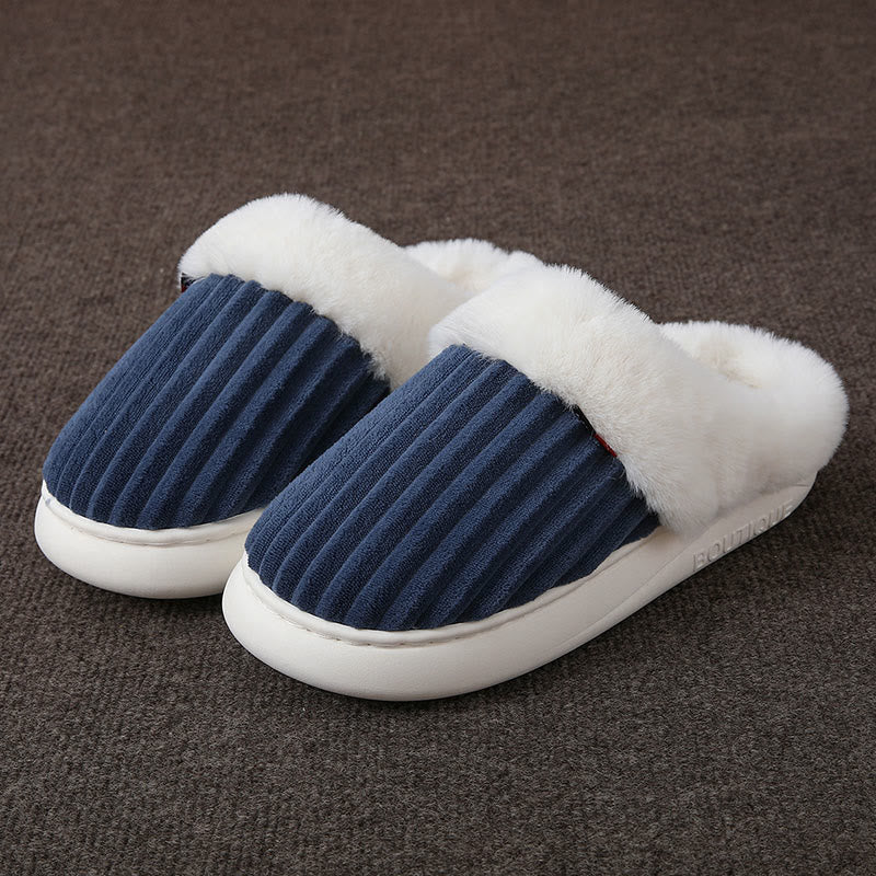 Plusock Plus Size White Plush Slippers - image 3
