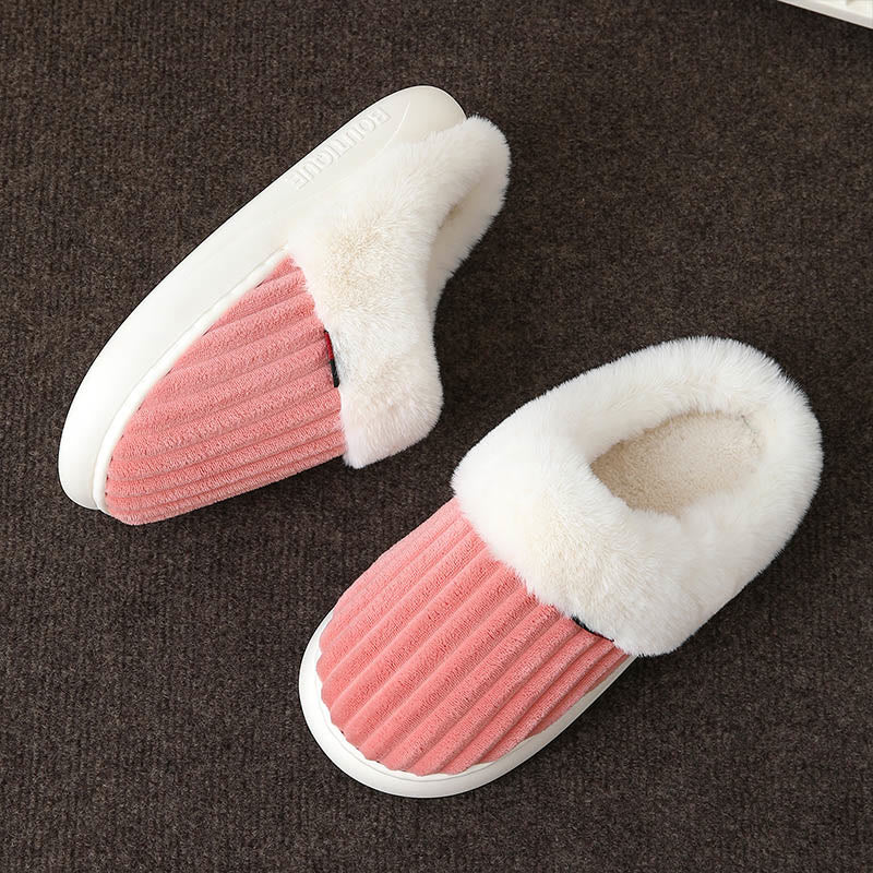 Plusock Plus Size White Plush Slippers - image 10