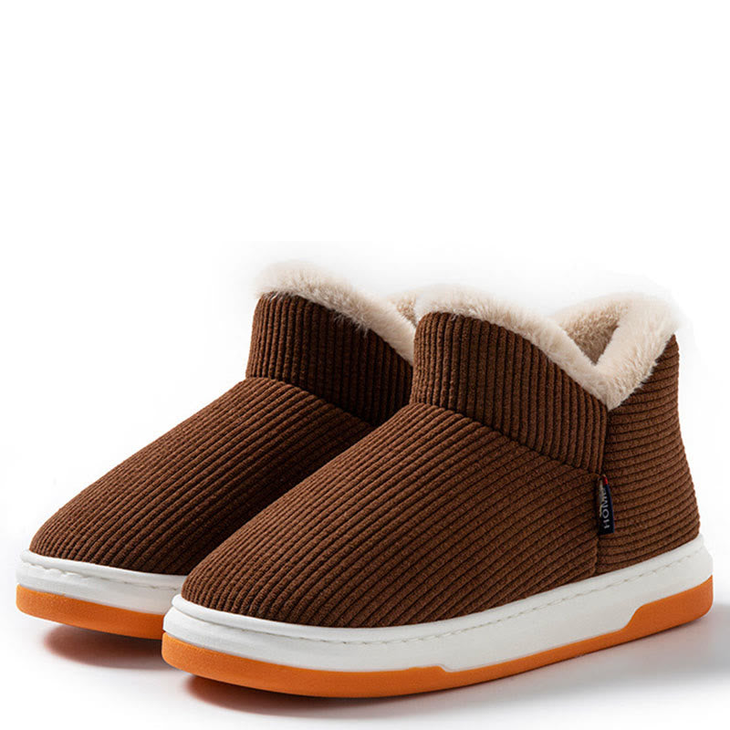 Plusock Plus Size Extra Thick Fleece Lining Slippers - Coffee - EU44-45(US56.5-7) - image 14