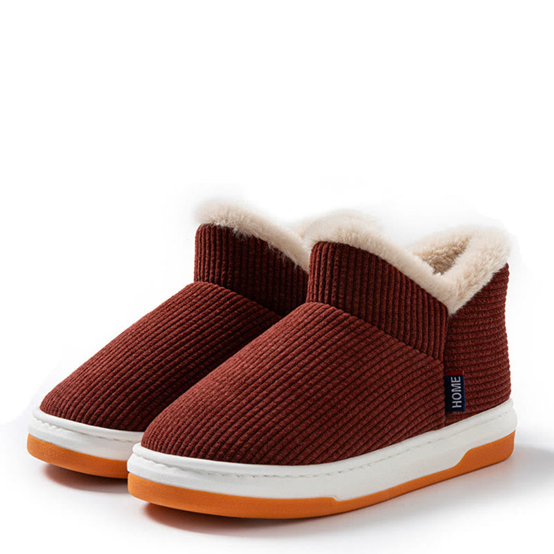 Plusock Plus Size Extra Thick Fleece Lining Slippers - Wine - EU43-44(US56.5-7) - image 11