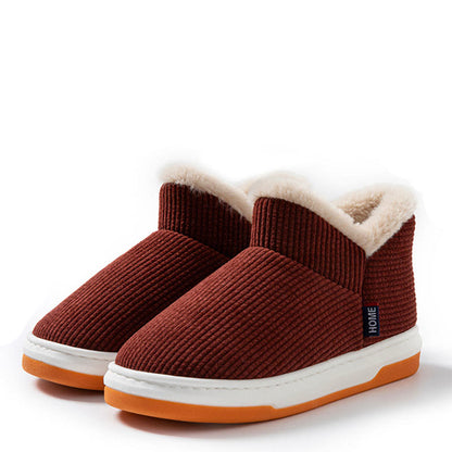 Plusock Plus Size Extra Thick Fleece Lining Slippers - Wine - EU44-45(US56.5-7) - image 11
