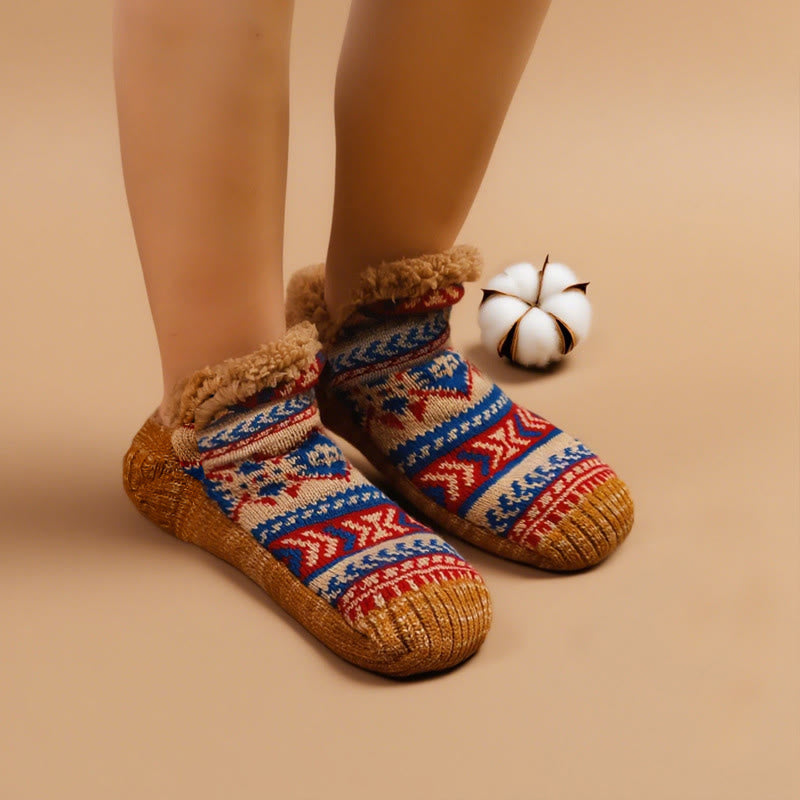 Plusock Plus Size Diamond Pattern Slipper Socks - image 2