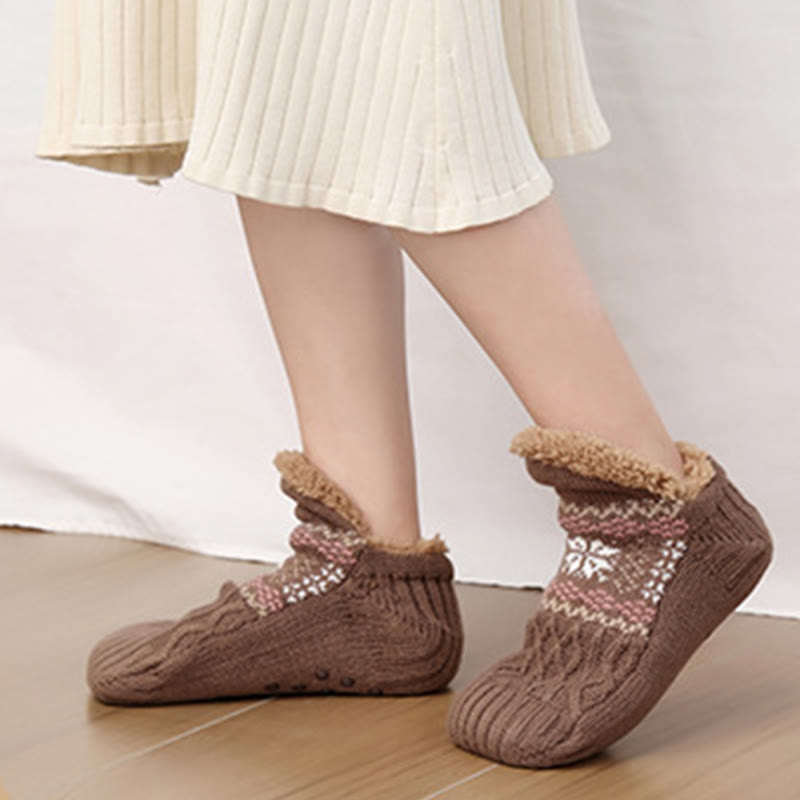 Plusock Plus Size Snowflake Slipper Socks - image 11