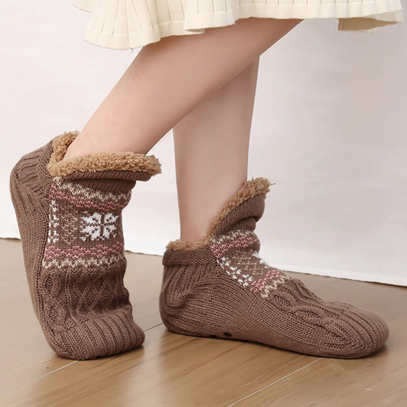 Plusock Plus Size Snowflake Slipper Socks - image 10