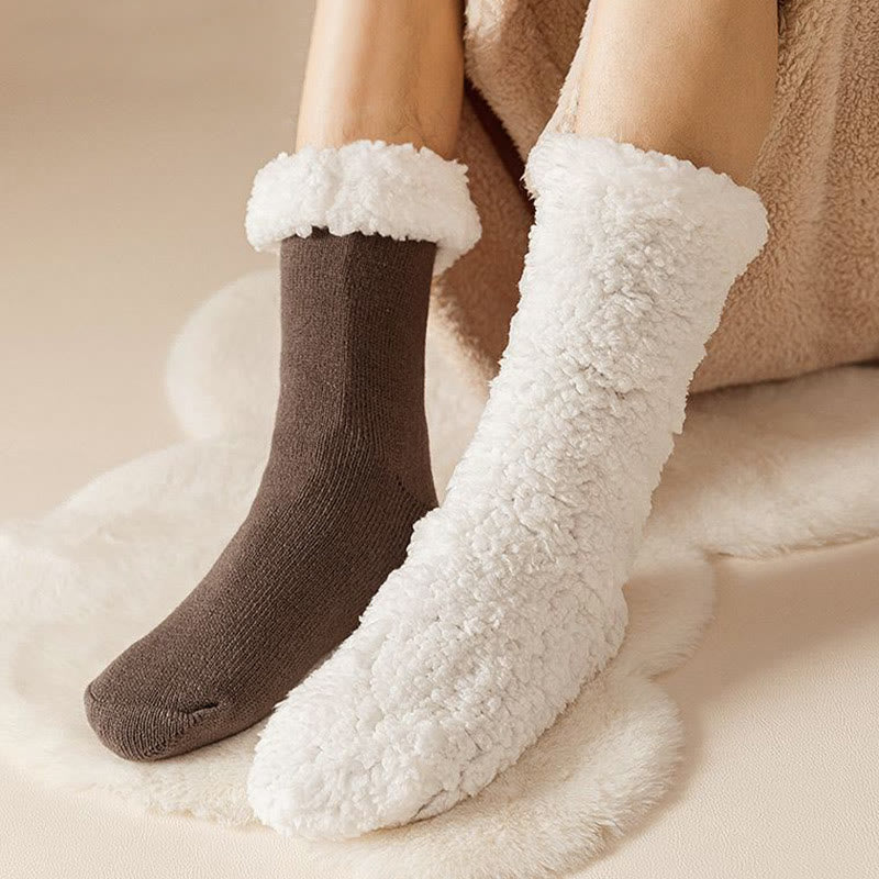 Plusock Plus Size Elastic Solid Color Slipper Socks - image 6