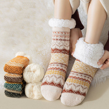 Plusock Plus Size Ethnic Style Slipper Socks - image 0