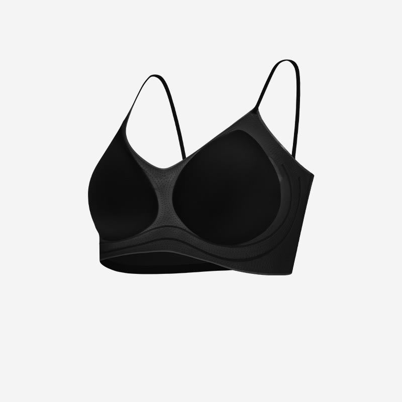 Plusock Camellia fragrance Wireless Bra - Black - 38 - C - image 3