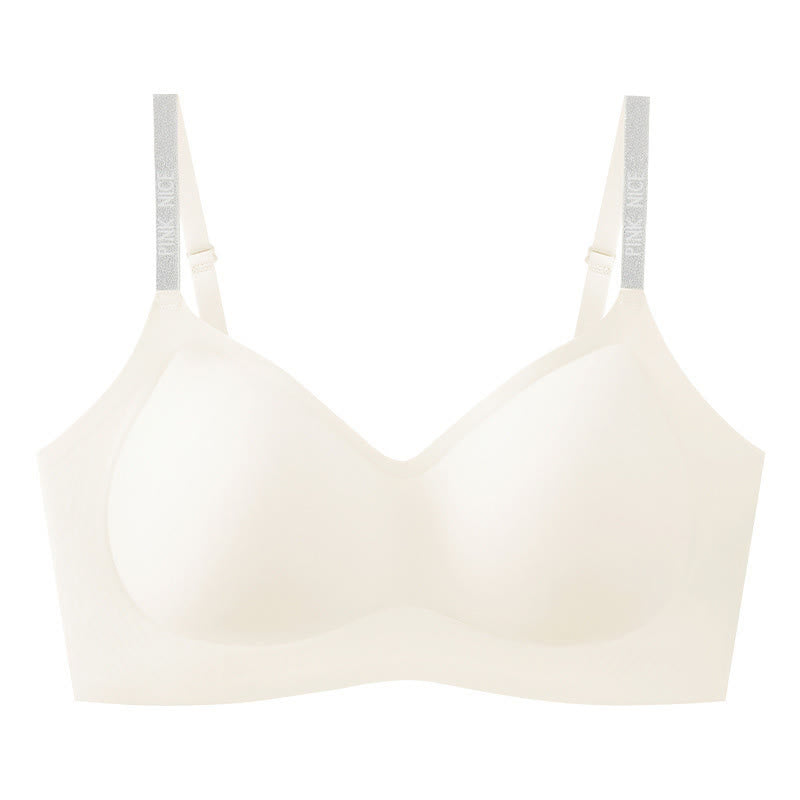 Plusock Camellia Micro Capsule Fragrance Wireless Bra - White - 40 - C - image 8