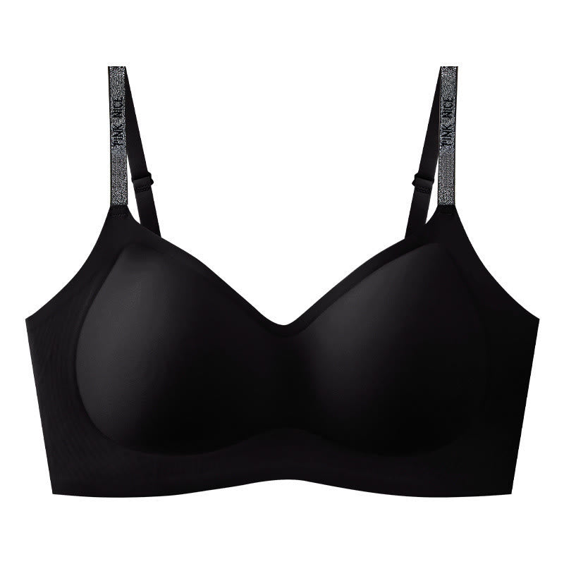 Plusock Camellia Micro Capsule Fragrance Wireless Bra - Black - 40 - C - image 9