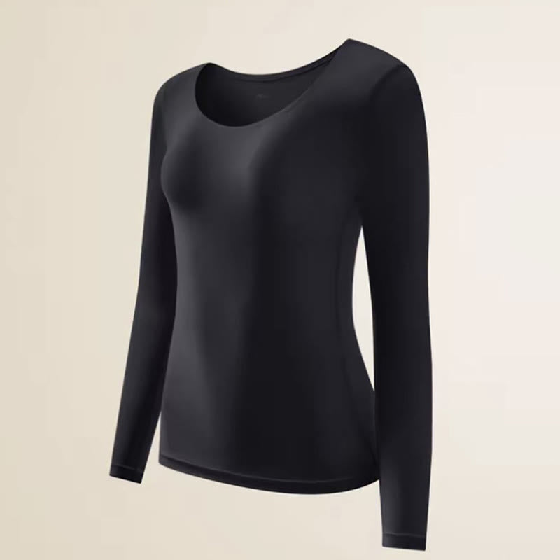 Plusock Camellia Essence Warming Base Layer Top - Black - XL - Top - image 8