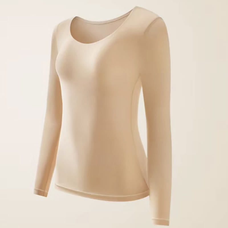 Plusock Camellia Essence Warming Base Layer Top - Nude - XL - Top - image 12