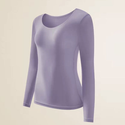 Plusock Camellia Essence Warming Base Layer Top - Purple - XL - Top - image 13