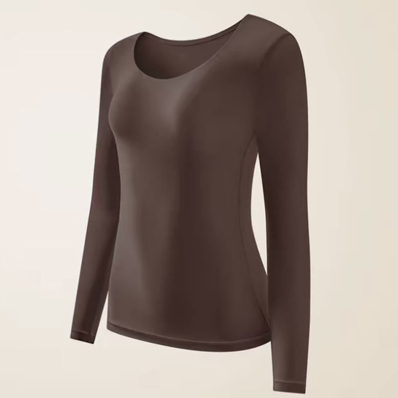 Plusock Camellia Essence Warming Base Layer Top - Brown - XL - Top - image 11