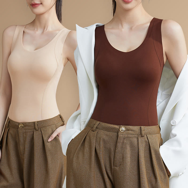 Plusock Plus Szie Natural Camellia Aroma Base Layer Vest - image 8