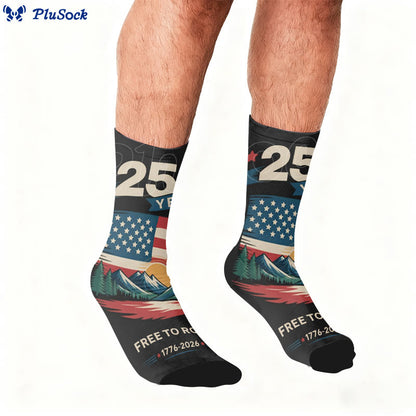 Plusock Plus Size United States Alphabet Quarter Socks - image 1