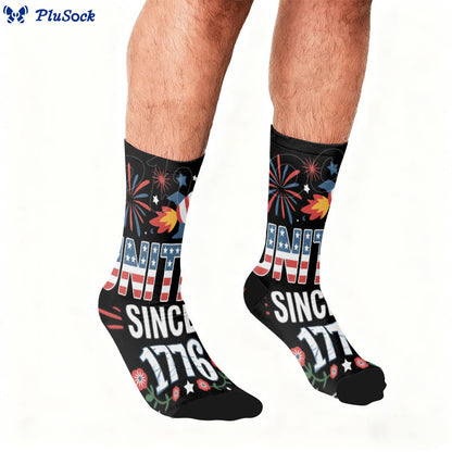 Plusock Plus Size United States Alphabet Quarter Socks - image 2