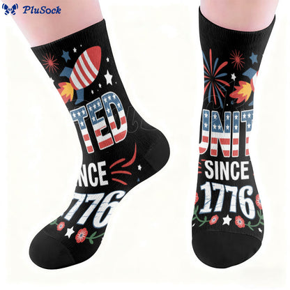 Plusock Plus Size United States Alphabet Quarter Socks - image 7