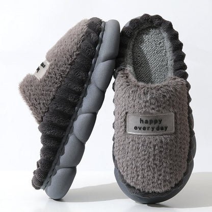 Plusock Plus Size Happy Everyday Slippers - Grey - EU46-47(US9-10) - image 5