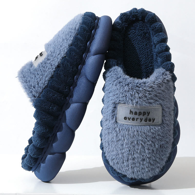 Plusock Plus Size Happy Everyday Slippers - Navy Blue - EU46-47(US9-10) - image 4