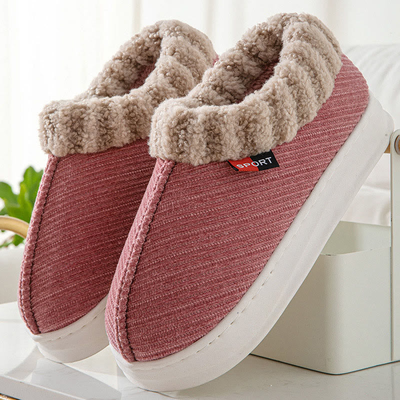 Plusock Plus Size Soft Plush Slippers - Pink - EU43-44(US9-10) - image 9