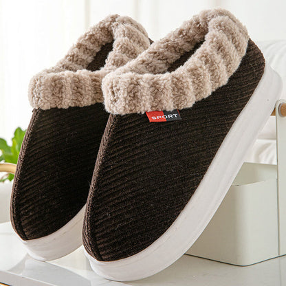 Plusock Plus Size Soft Plush Slippers - Coffee - EU43-44(US9-10) - image 7