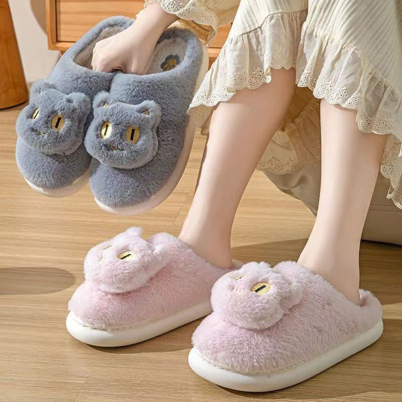 Plusock Plus Size Cute Cartoon cat Slippers - image 1