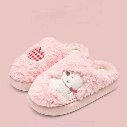 Plusock Plus Size Plush Puppy Slippers - Pink - EU44-45(US10-11) - image 9