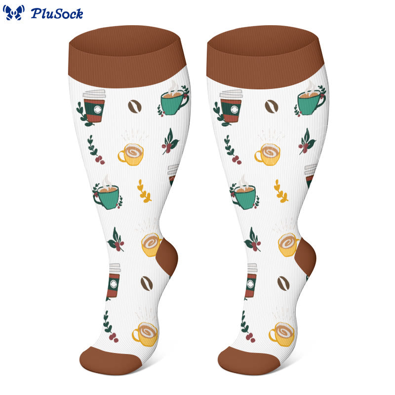 Plusock Plus Size Coffee Series Compression Socks - image 3