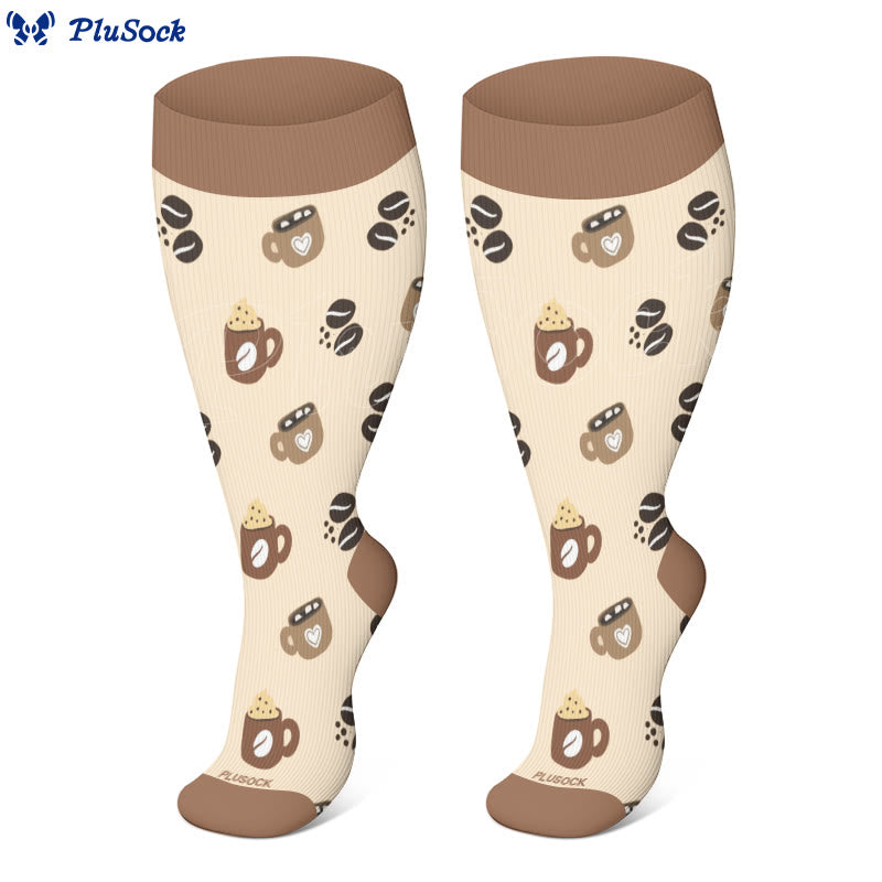 Plusock Plus Size Coffee Series Compression Socks - image 2