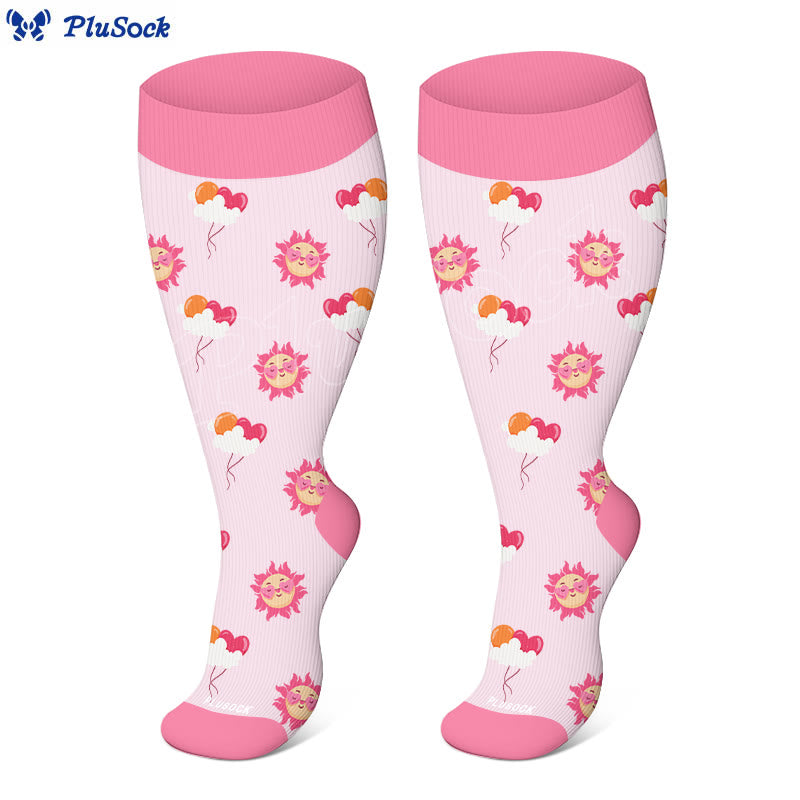Plusock Plus Size Dreamy Skies Compression Socks(3 Pairs) - image 2