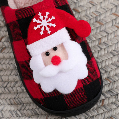 Plusock Plus Size Checkered Santa Claus Slippers - image 6