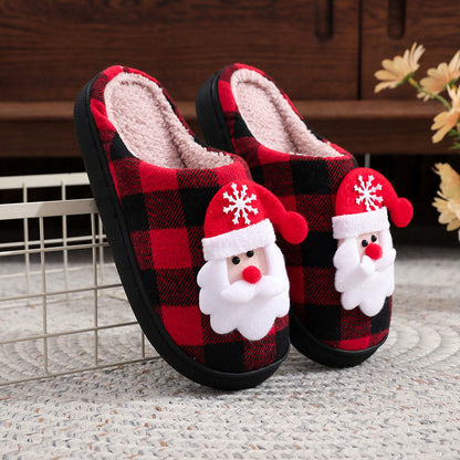 Plusock Plus Size Checkered Santa Claus Slippers - image 2