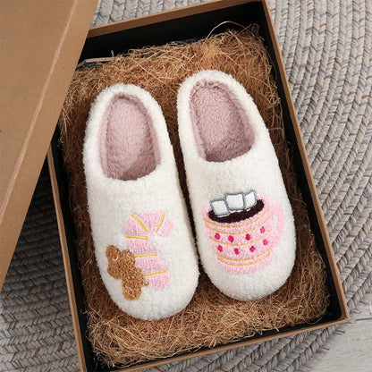 Plusock Plus Size Pink Gingerbread Man Candy Slippers - image 0