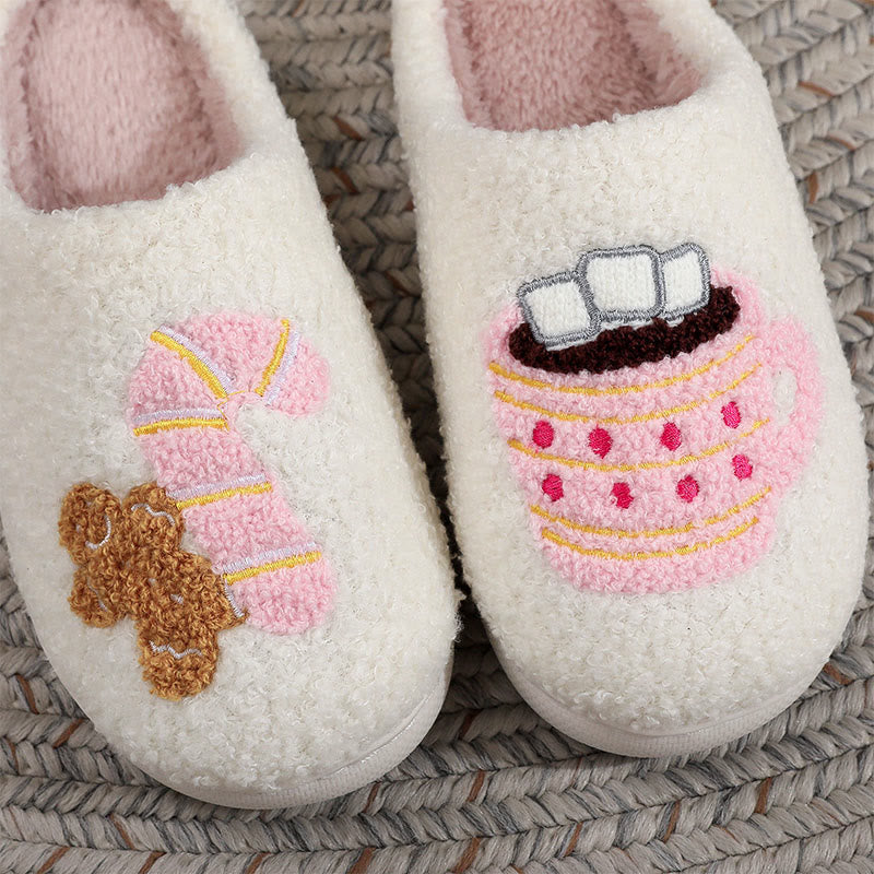 Plusock Plus Size Pink Gingerbread Man Candy Slippers - image 4