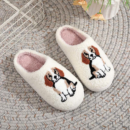 Plusock Plus Size Beagle Slippers - White - EU44-45(US10-11) - image 1