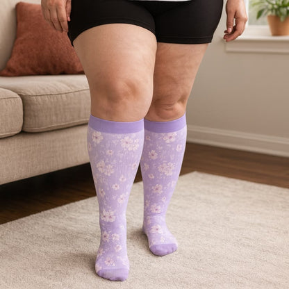 Plusock Plus Size Blossom Compression Socks(3 Pairs) - image 1
