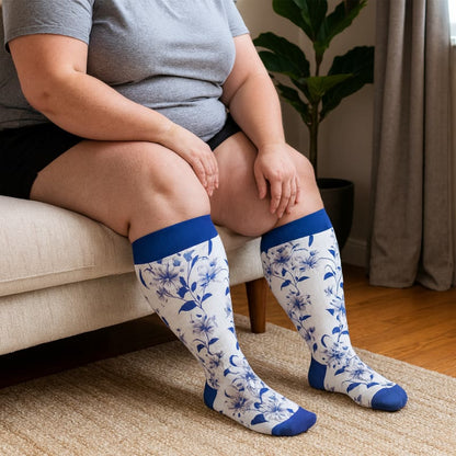 Plusock Plus Size Blossom Compression Socks(3 Pairs) - image 3