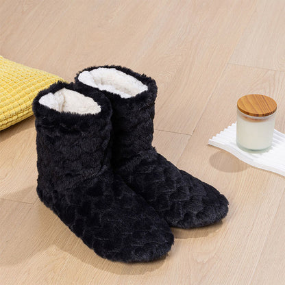 Plusock High Top Slipper Solid Color Socks - Black - EU38-40(US5-7) - image 5