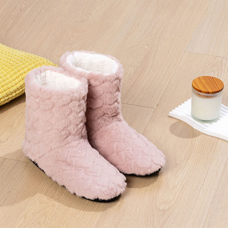 Plusock High Top Slipper Solid Color Socks - Pink - EU38-40(US5-7) - image 9