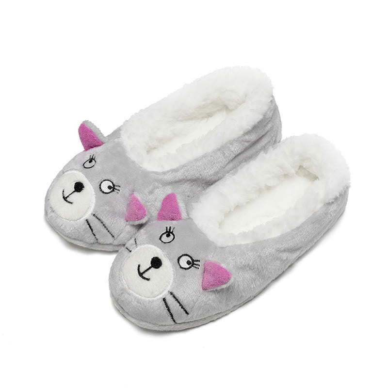 Plusock Panda Rabbit Cat Deer Slipper Socks - Cat - EU38-40(US5-7) - image 6