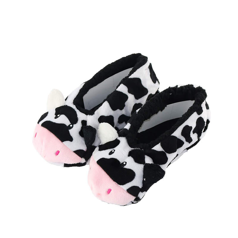 Plusock Panda Rabbit Cat Deer Slipper Socks - Cow - EU38-40(US5-7) - image 5