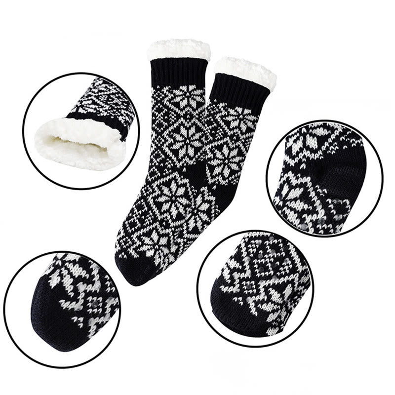 Plusock Christmas Snowflakes Slipper Socks - image 5