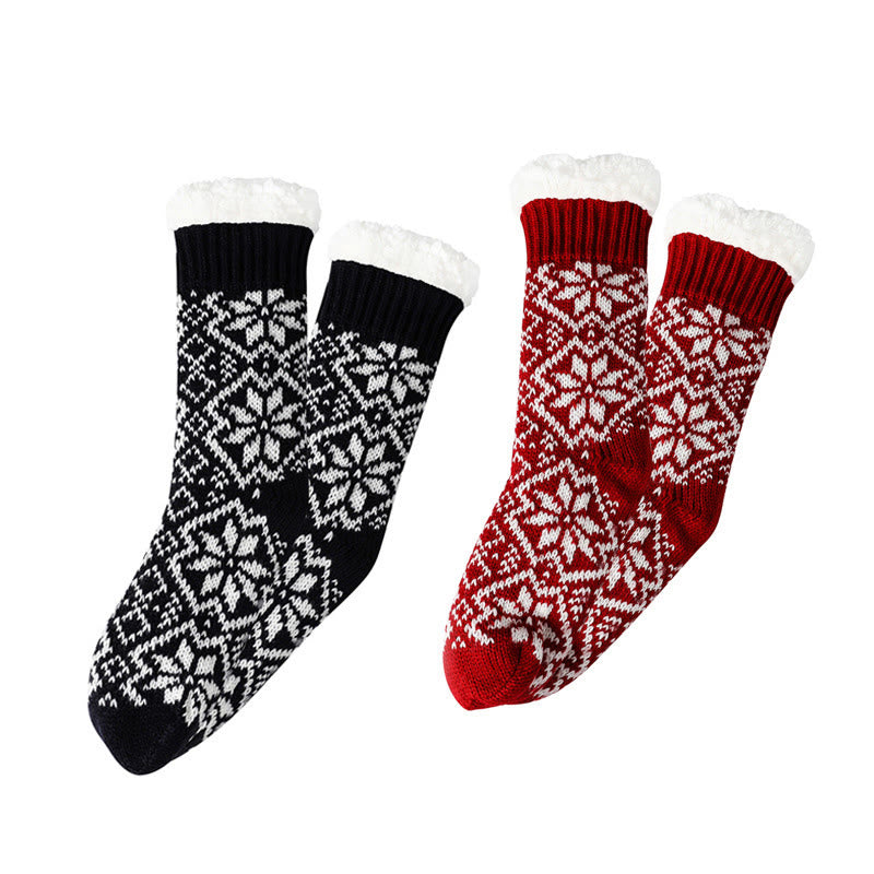 Plusock Christmas Snowflakes Slipper Socks - image 6