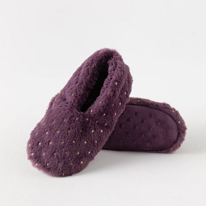 Plusock Plus Size Stamping Dots Slipper Socks - Purple - EU41-43(US7.5-9) - image 10