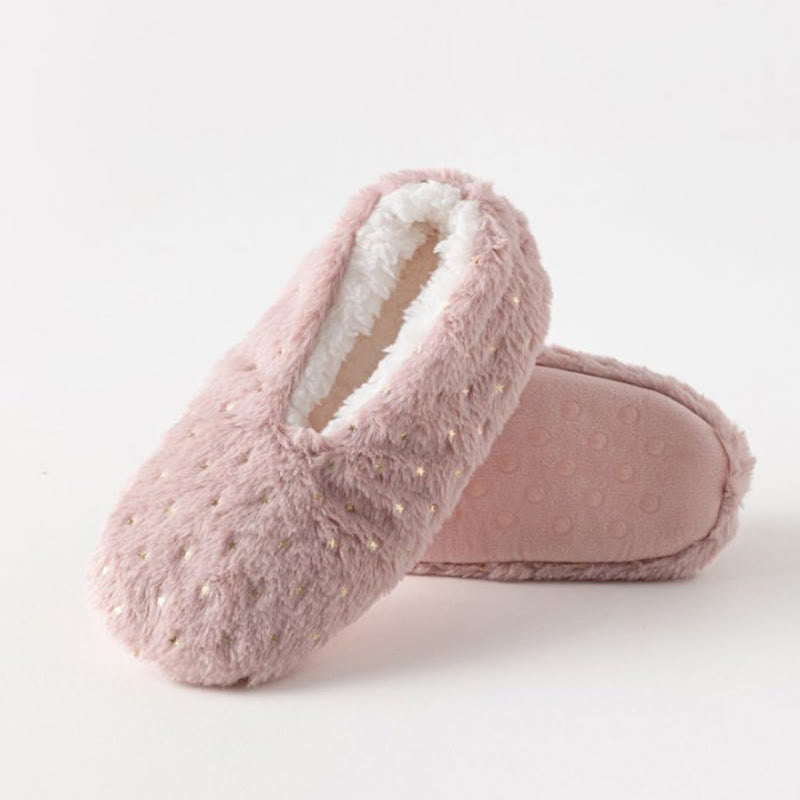 Plusock Plus Size Stamping Dots Slipper Socks - Pink - EU41-43(US7.5-9) - image 11