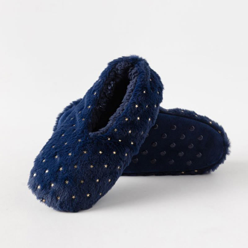 Plusock Plus Size Stamping Dots Slipper Socks - Navy Blue - EU41-43(US7.5-9) - image 12