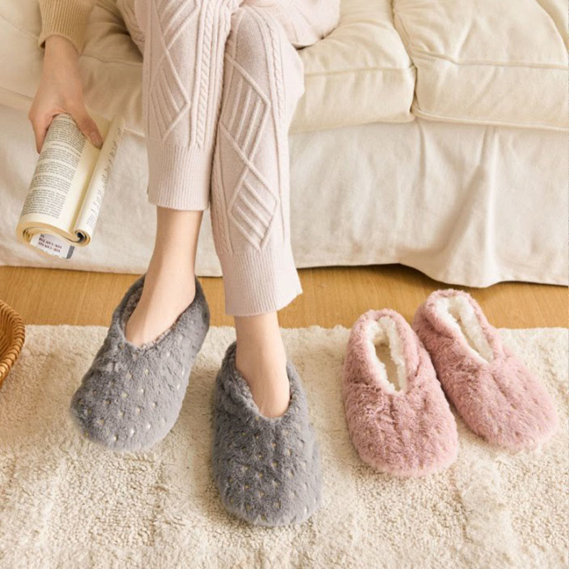 Plusock Plus Size Stamping Dots Slipper Socks - image 1